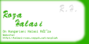 roza halasi business card